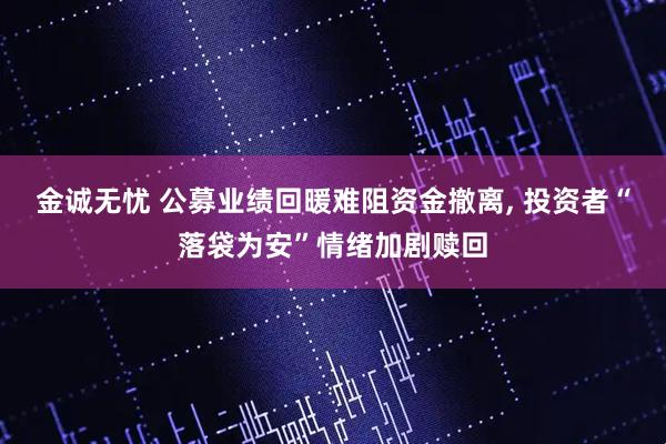 金诚无忧 公募业绩回暖难阻资金撤离, 投资者“落袋为安”情绪加剧赎回